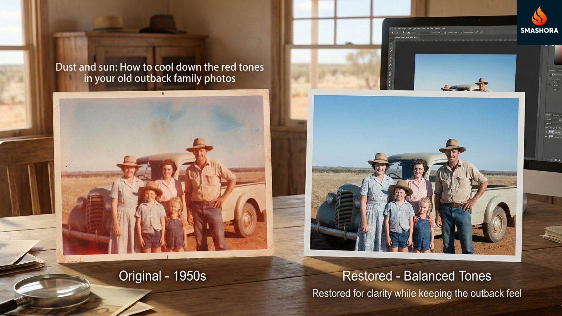 Fix red faded photos