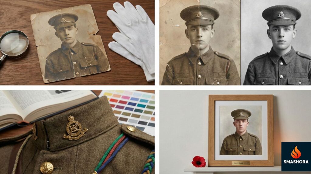 Military Photo Restoration: Respecting the uniform, why getting the colours right matters. 1 Military Photo Restoration